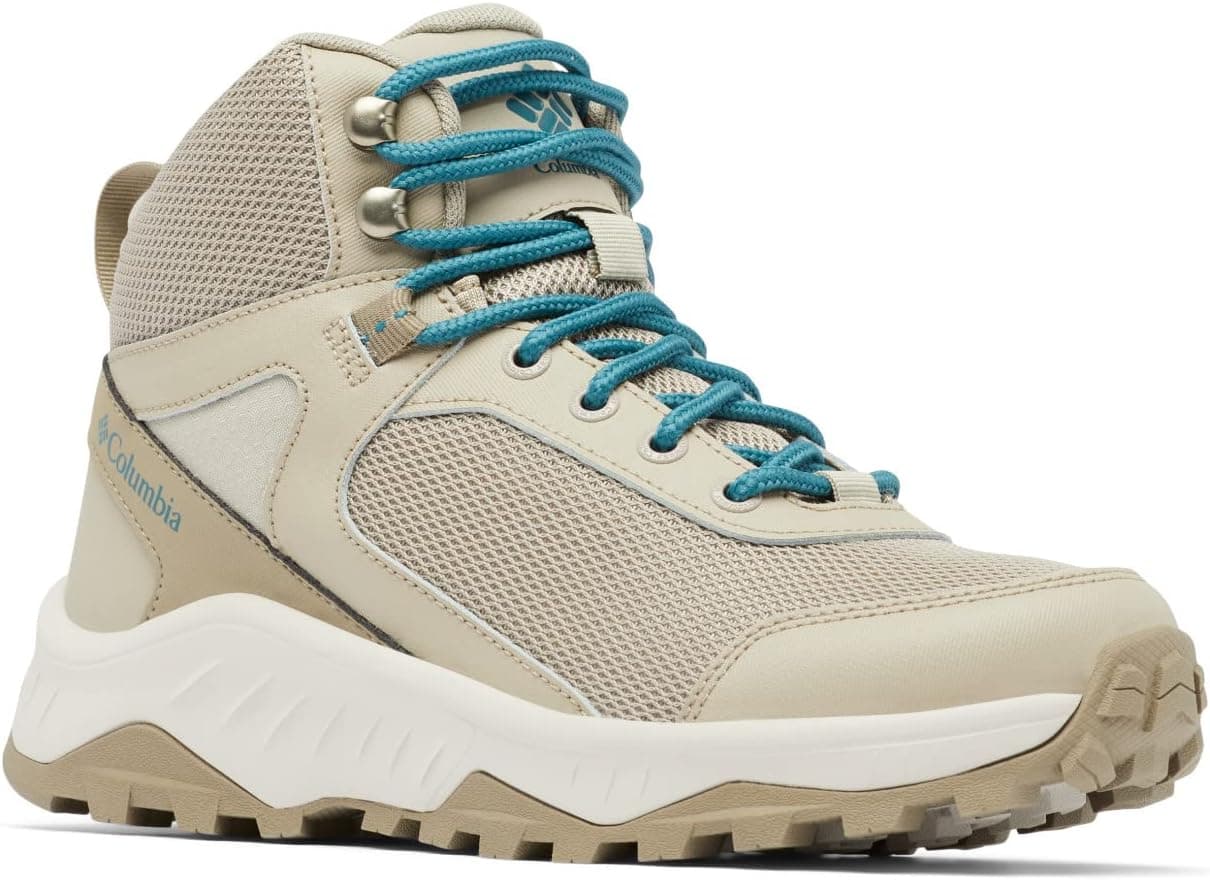 Columbia Women's Waterproof Hiking Boots - Canvas Tan/River Blue