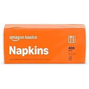 Amazon Basics 400-Count Everyday Paper Napkins for $3.55 with Subscribe & Save