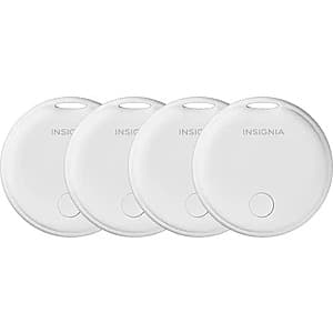 4-Pack Insignia iOS/Android Tracking Tags