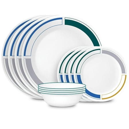Corelle Color Block 12-pc Dinnerware Set, Serves 4