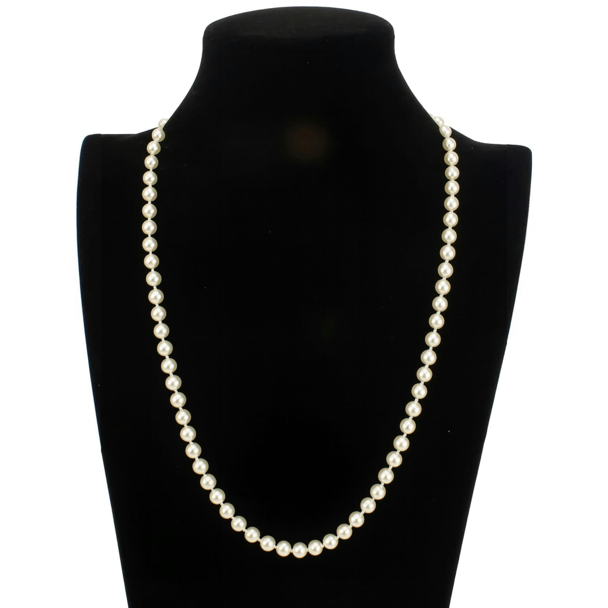 Timeless 30-Inch Shell Pearl Necklace for $19