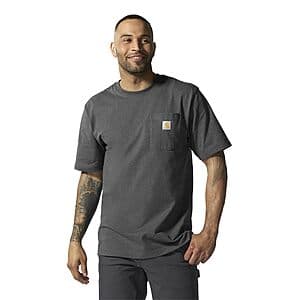 Carhartt Men's Iconic K87 Pocket T-Shirt (Carbon Heather) $13.70