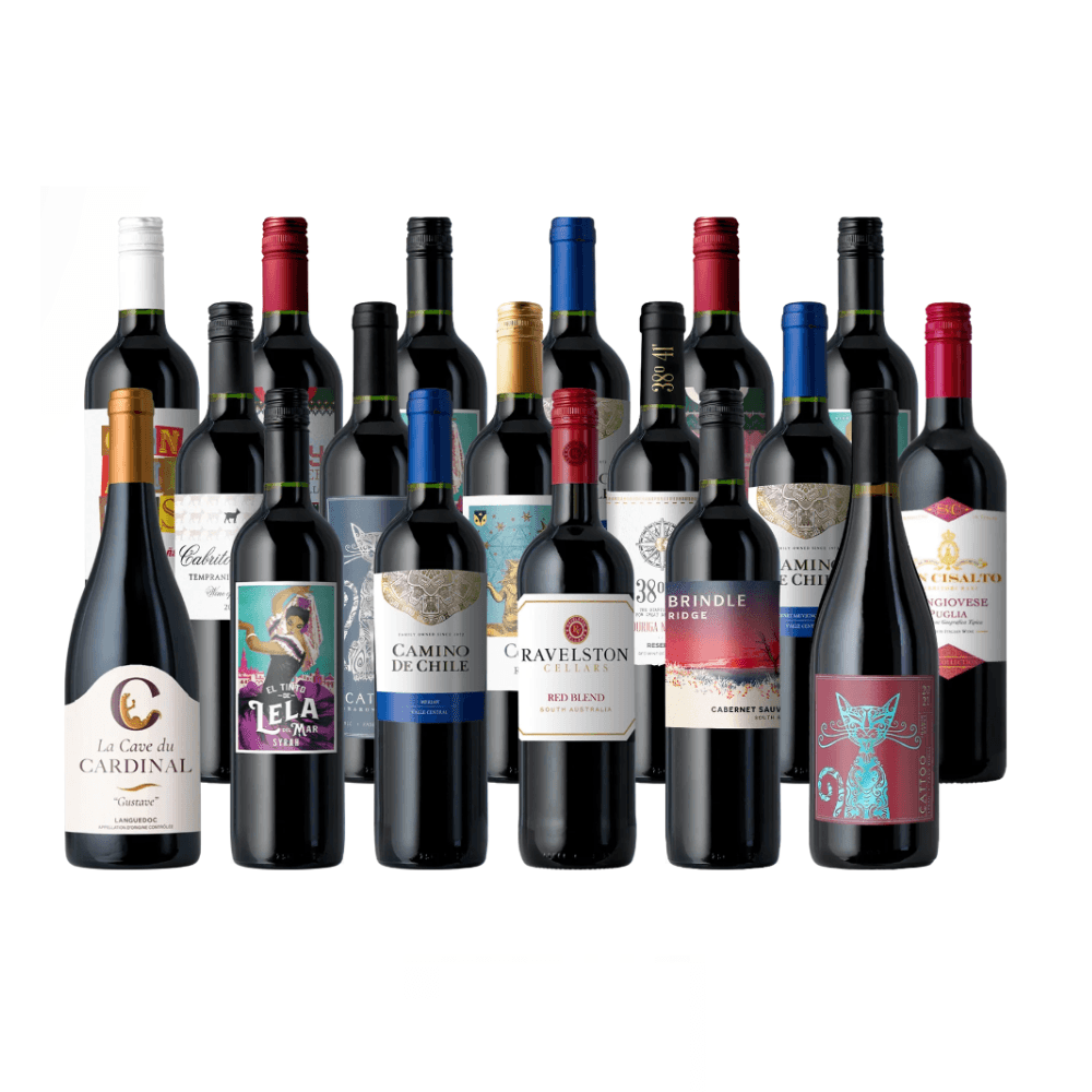 Stock Up on 18 Bottles of Red Wine for $100