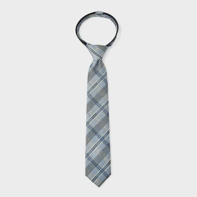 Boys' Plaid Zip Necktie - Cat & Jack™ S/M