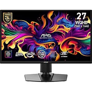 Prime Members: Upgrade to MSI MAG 272QP QD-OLED Gaming Monitor