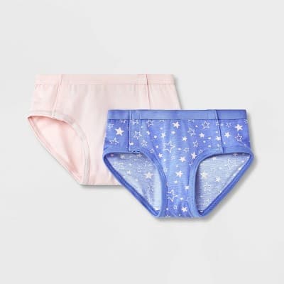 Girls' Adaptive Seated Fit 2pk Star Briefs - Cat & Jack™ Pink S