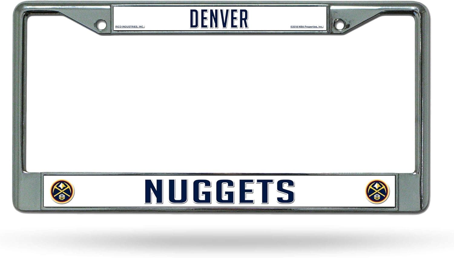 Rico Industries Denver Nuggets Premium Chrome Frame