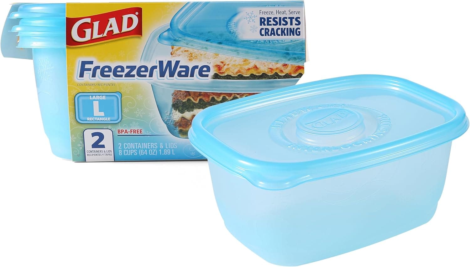 Glad Freezerware Containers - Durable Storage for Meals