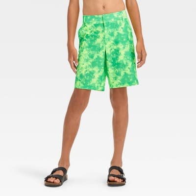 Boys' Hybrid Tie-Dye Swim Shorts - art class™ Green 4