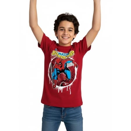Marvel Boys' & Big Boys' Spider-Man City Slinger, Graphic T-Shirt, Sizes 4-18