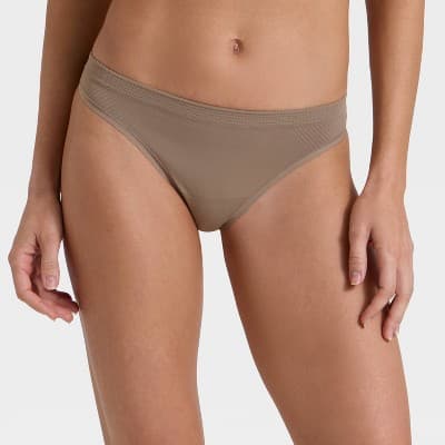 Women's Seamless Thong Underwear - Auden™ Dark Gray XS