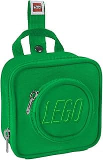 LEGO Kids Brick Mini Backpack Accessory Pouch with Novelty Backstraps, Snaps to Belt or Full-Size Backpack, Holds Small Items like Keys & Headphones, Green