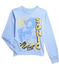 Sonic the Hedgehog Graphic Tee for Boys: Vibrant Blue Design