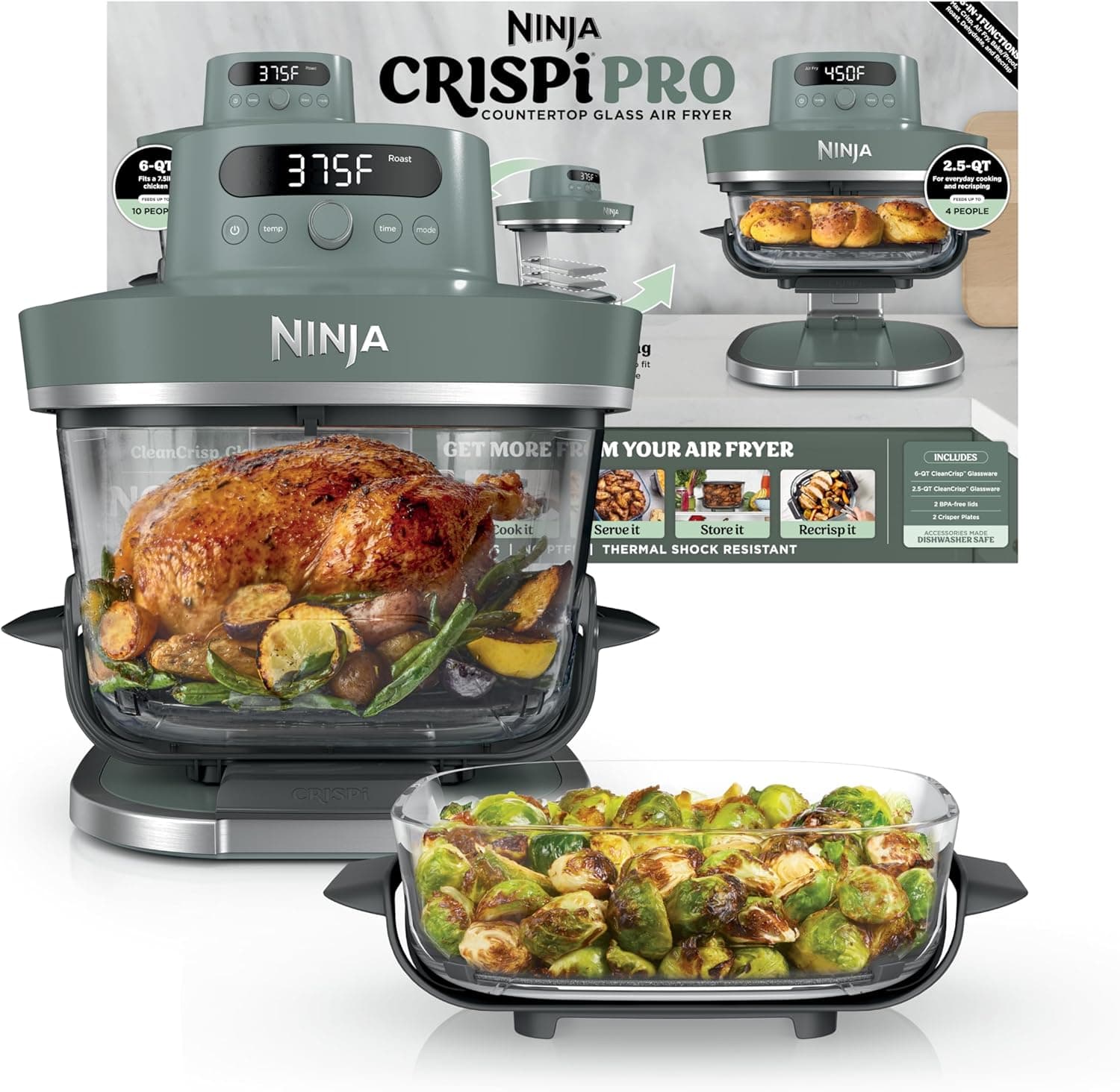 Ninja Crispi Pro 6-in-1 Air Fryer - Versatile Cooking at Home