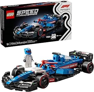 LEGO Speed Champions Visa Cash App RB VCARB 01 F1 Race Car Model Kits - Building Sets for Adults, Ages 18+ W/Realistic Features - DIY Crafts for Display - Gift Ideas for F1 Fans - 77246