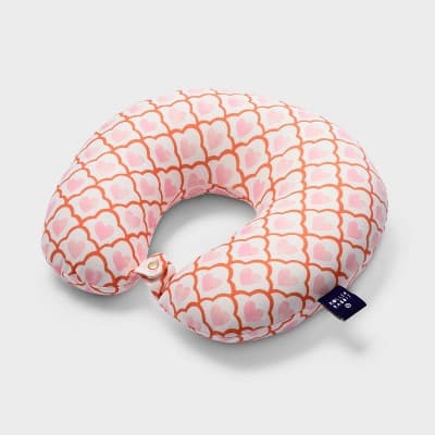 Geo Hearts Travel Neck Pillow Pink - Roller Rabbit x Target