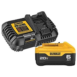 DEWALT 20V MAX 6.0Ah Battery & Charger for $67.50 + Free Shipping