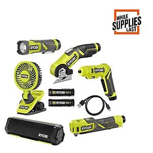 Powerful 6-Tool RYOBI Cordless Combo Kit with Batteries