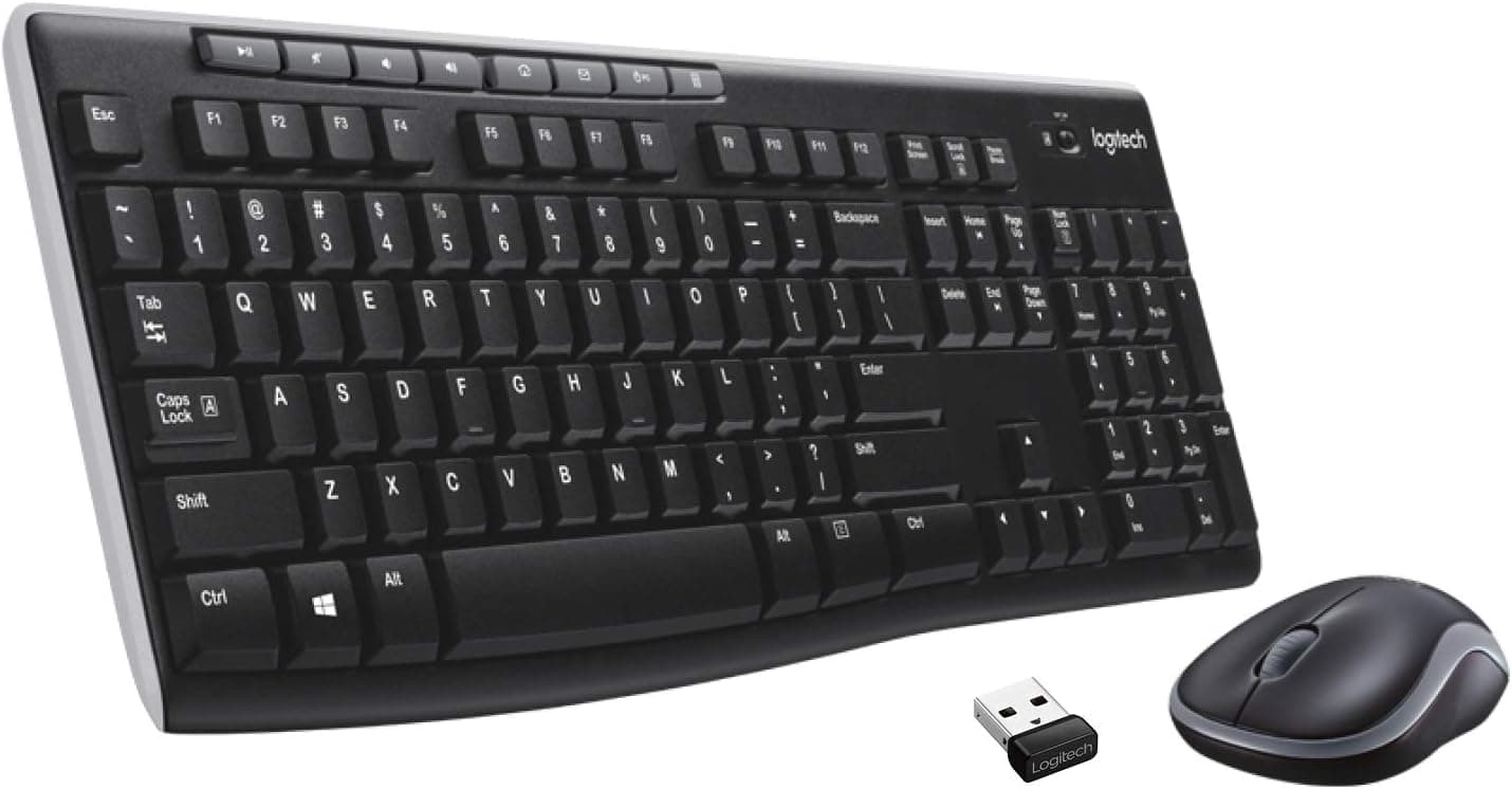 Logitech Wireless Keyboard and Mouse Combo: Reliable Connection, Long Battery
