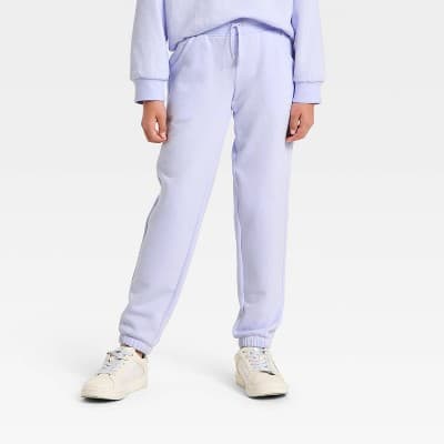 Girls' Fleece Jogger Pants - Cat & Jack™ Light Blue XXL