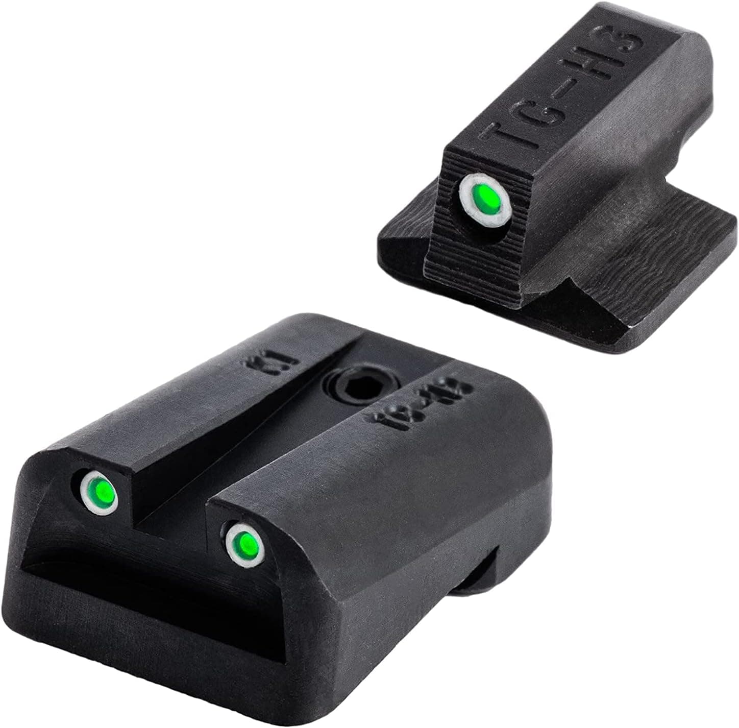 TRUGLO Tritium Handgun Sight | High-Visible Front & Rear Night Sights with White & Tritium Dots, Compatible with Kimber 1911 with Fixed Rear Sight (Excluding Micro Series)