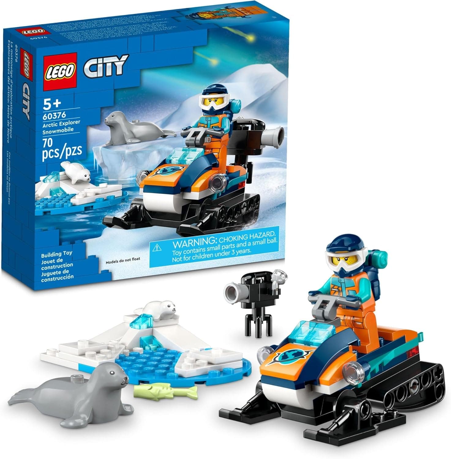 Explore the Arctic with LEGO City Snowmobile Set