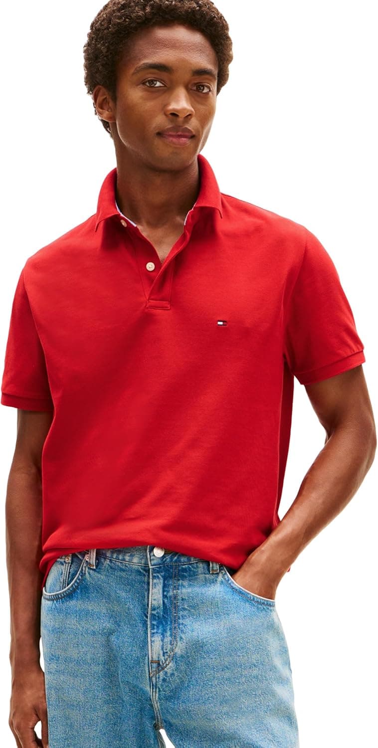 Save 67% on Tommy Hilfiger Men's Polo Shirt in Regal Red