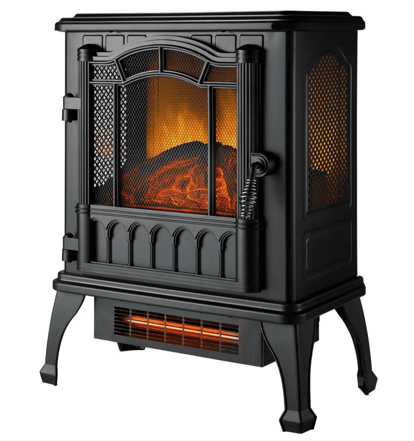 Mainstays 2-Setting 1500W Stove Heater w/ Life-like Flame (Open Box) eBay