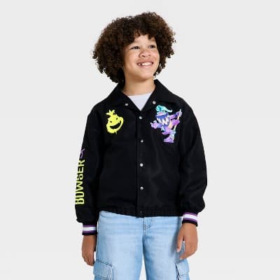 Boys' Nintendo Super Mario Brothers Bowser Jacket - White/Black XL
