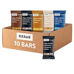 Select Accounts: 10-Ct RXBAR Protein Bars Variety Pack $12.75 w/ S&S