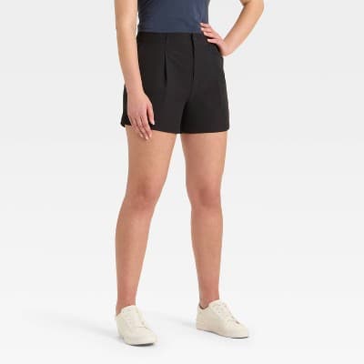 Women's 4" Woven High Rise Golf Shorts - All In Motion™ Black XS