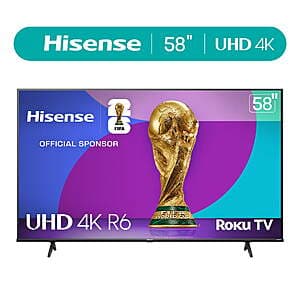 58" Hisense 58R6E3 R6 Series 4K UHD 60Hz LED Roku Smart TV $238 + Free Shipping