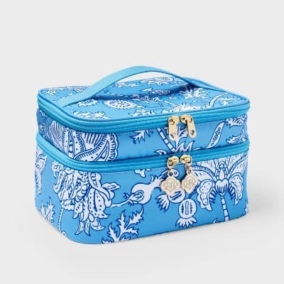 Floral Vines Soft Sided Vanity Case Blue - Roller Rabbit x Target