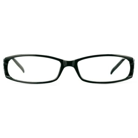 M Readers Eva Black +1.25 Reading Glasses with Case