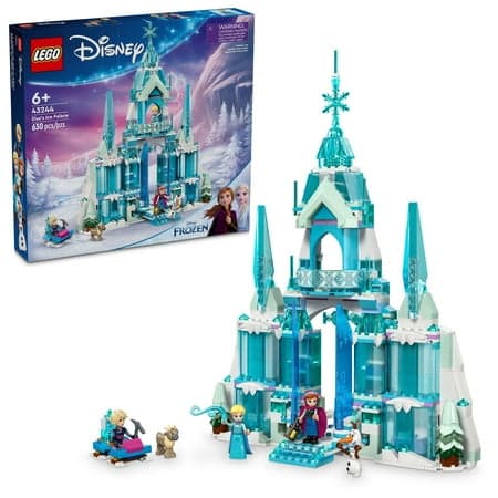 LEGO Disney Frozen Elsa's Ice Palace Building Set - Pretend Play Toys for Kids, Girls & Boys, Ages 6+ Years - With Elsa & Anna Mini-Doll Figures - Gift Ideas for Fans - 43244