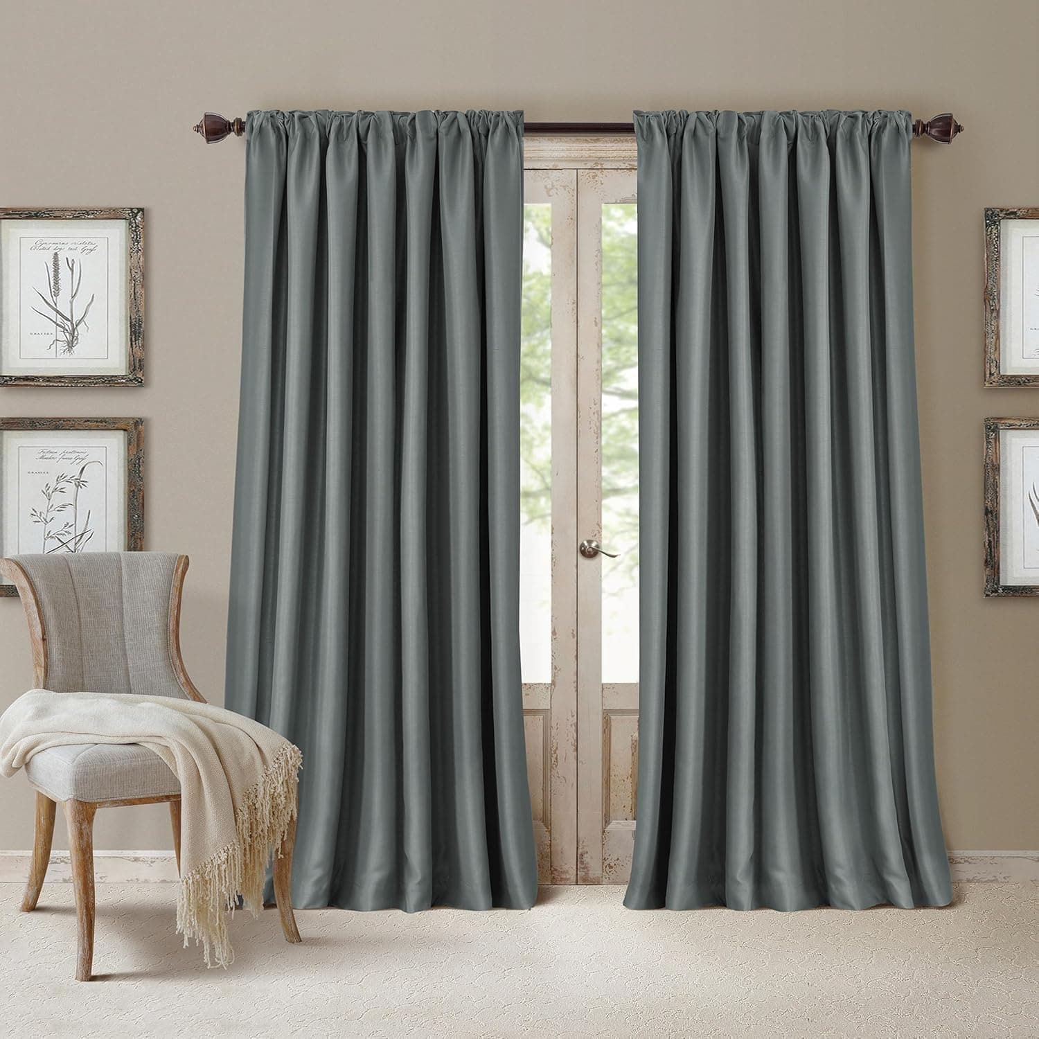 Elrene Blackout Curtain Panel in Dusty Blue - 52x108"