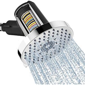 Refreshing 20-Stage Filtered Shower Head with 6 Spray Modes for $8