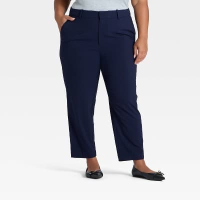 Women's Tapered Ankle Pants - A New Day™ Navy 24