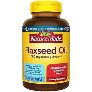100-Count Nature Made Flaxseed Oil Softgels (100-Day Supply) - $3.55 with Subscribe & Save
