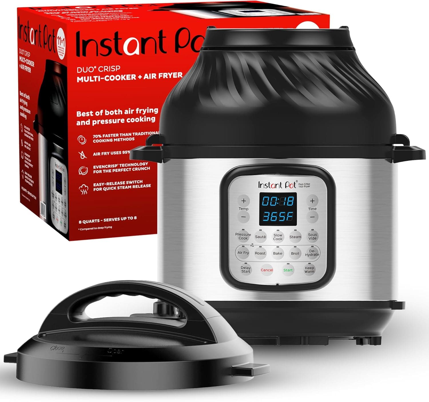 Instant Pot Duo Crisp: 11-in-1 Air Fryer & Pressure Cooker