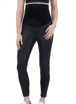 Time And Tru Women's Faux Leather Maternity Leggings Walmart