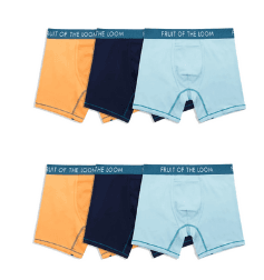 6-Pack Fruit of the Loom Men's Performance Boxer Briefs (Select Sizes & Colors) $8