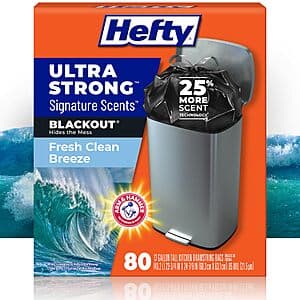 Prime: Hefty Ultra Strong Signature Scents Kitchen Trash Bags