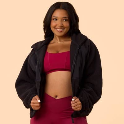 Blogilates Women's Bonfire Fleece Jacket - Black 3X