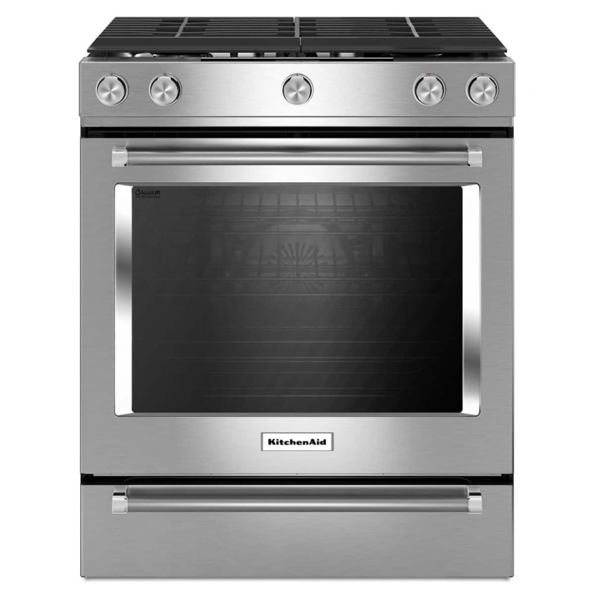 KitchenAid - 5.8 Cu. Ft. Self-Cleaning Slide-In Gas Convection Range - Stainless Steel