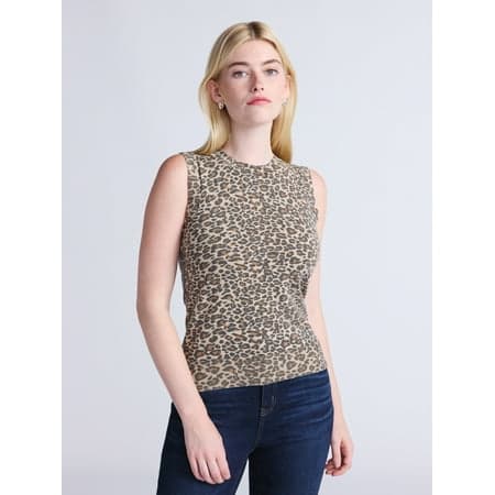 Time and Tru Women's Fine Gauge Sweater Tank Top, Lightweight, Sizes XS-XXXL