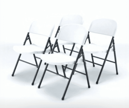 Sturdy Mainstays Resin Folding Chairs 4-Pack at 34% Off from Walmart