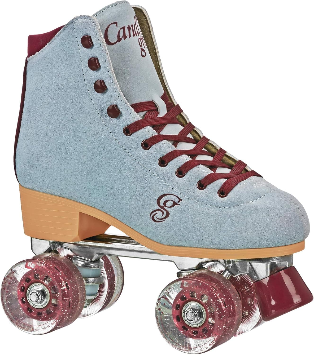 Quad Roller Skates in Blue and Burgundy