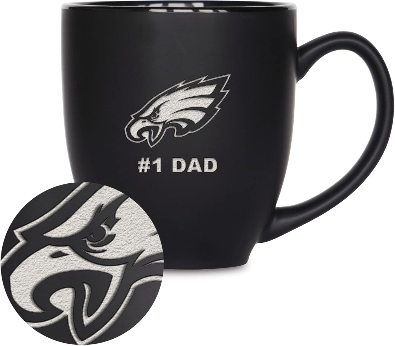 Elevate Your NFL Fandom with the Laser-Engraved Eagles Bistro Mug