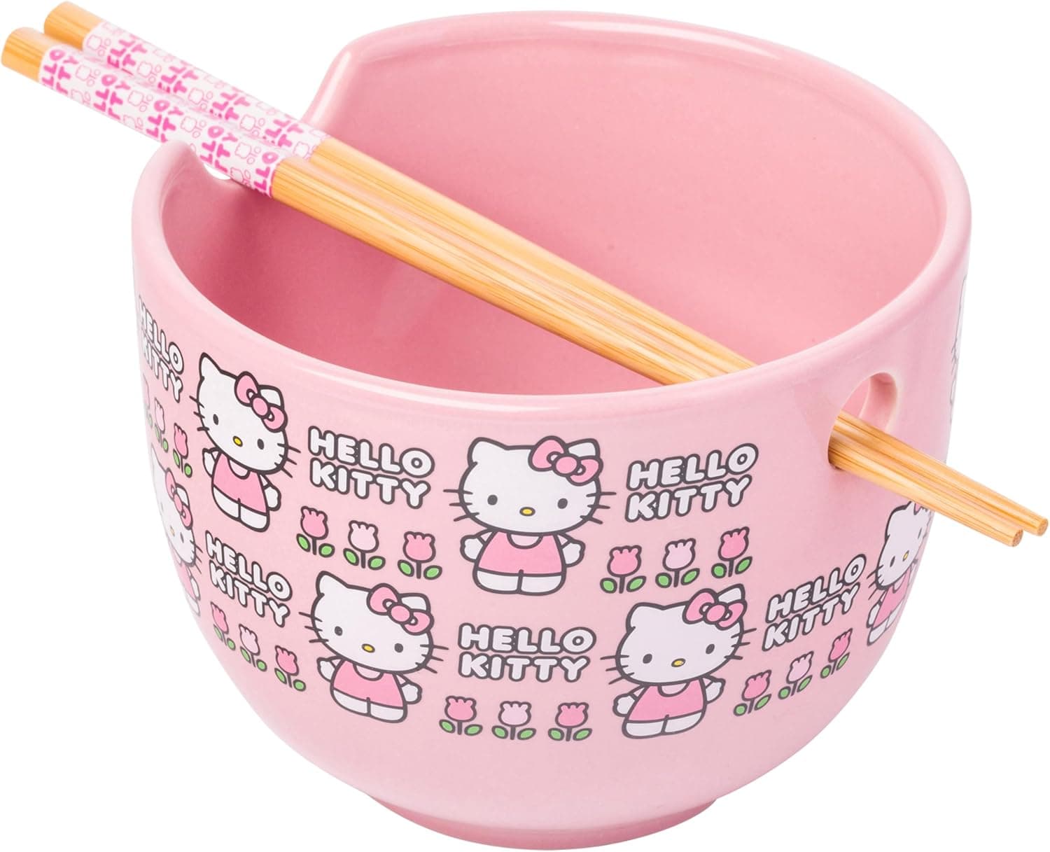 Hello Kitty Ramen Bowl with Chopsticks - 20oz, Microwave Safe